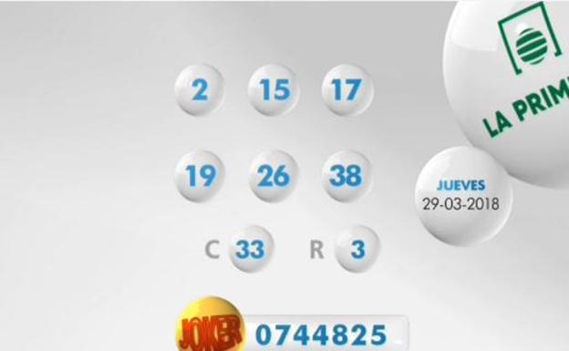 Resultados de la Primitiva de hoy jueves 29 de marzo. Comprobar combinación ganadora