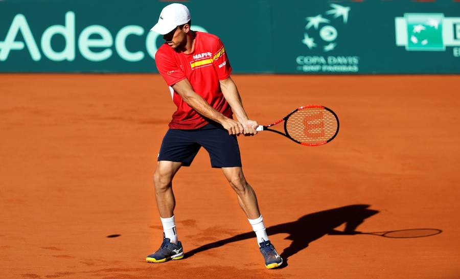 Así han sido los entrenamientos de Rafa Nadal y Roberto Bautista en la Plaza de Toros de Valencia