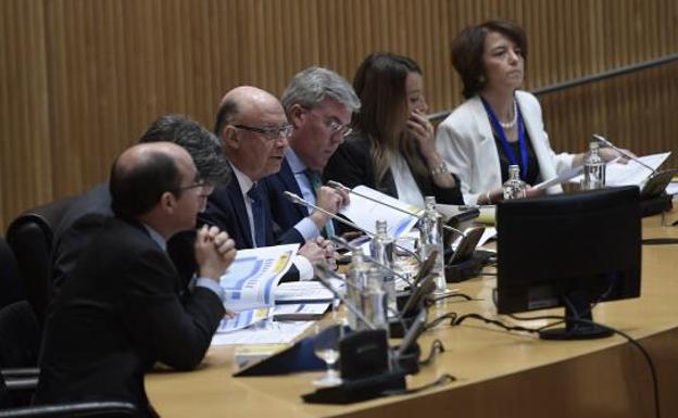 Montoro, durante la presentación de los Presupuestos. 