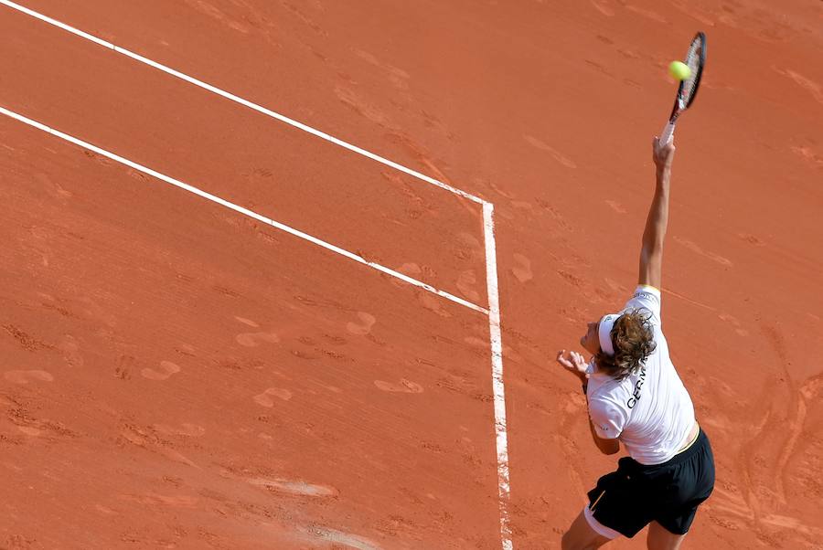 Estas son las imágenes que deja el segundo partido de individuales de la Copa Davis en la plaza de toros de Valencia