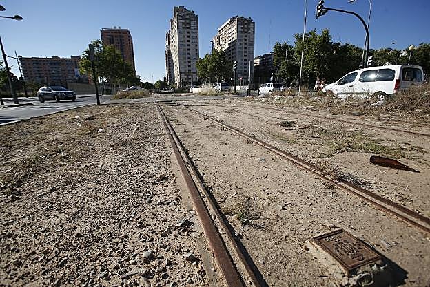 Parte del trazado de la T2. 