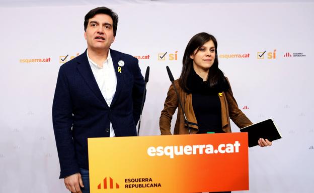 Sergi Sabrià y Marta Vilalta, portavoces de ERC.