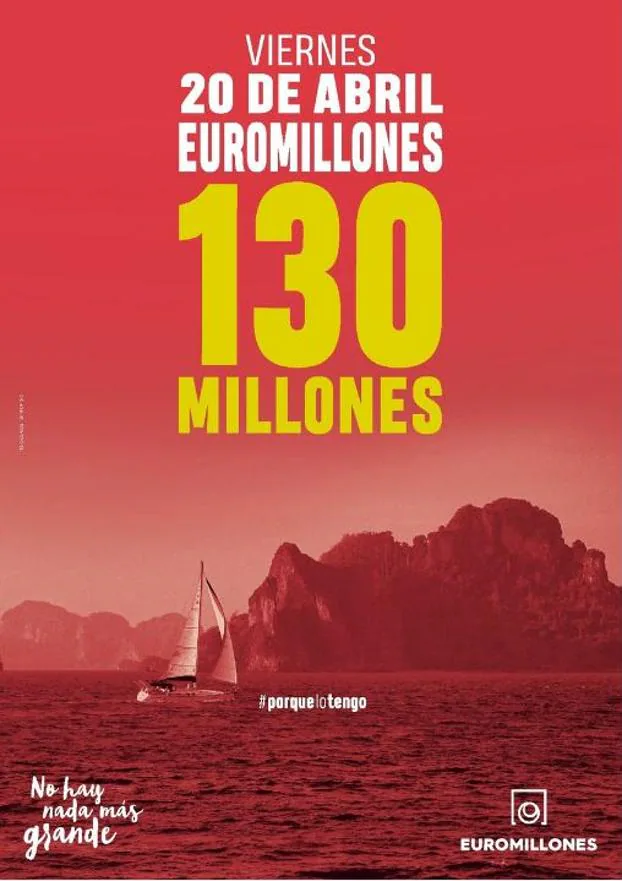 Euromillones: 130 millones de bote en el sorteo del Euromillones de este viernes 20 de abril