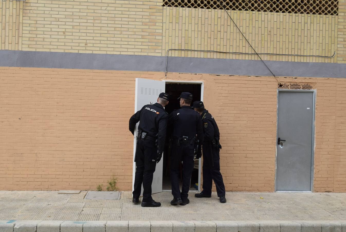 Un amplio despliegue policial en la zona de los bloques de las 613 viviendas de Burjassot se ha incuatado de 50 gallos de peleas. UNas 20 personas han sido identificadas.
