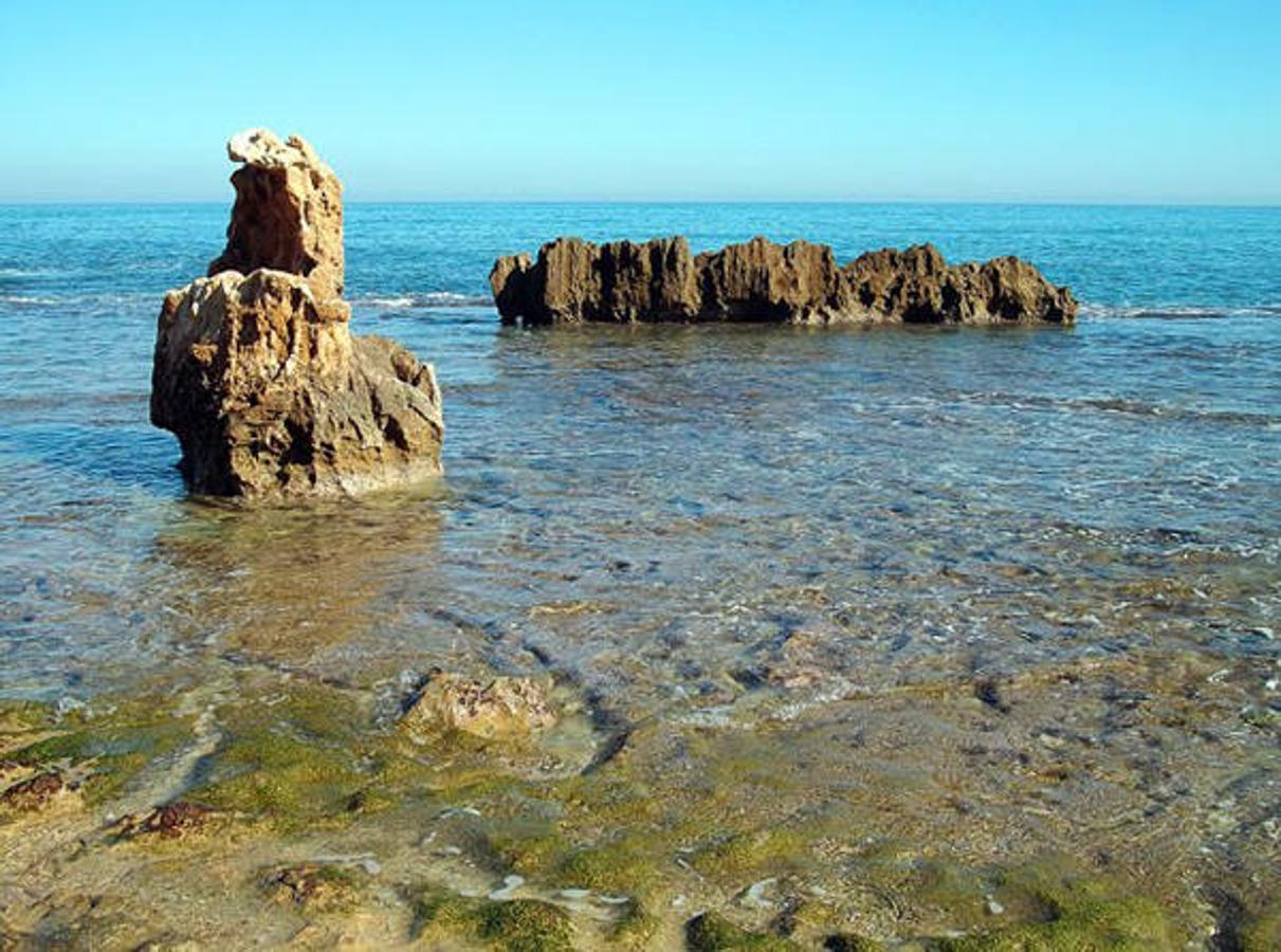 Cala Les Rotes. Situada en Dénia, es una de las mejores opciones para bucear. En esta playa domina la roca erosionada por el mar, configurando así unas formas que la convierten en un lugar único y tranquilo para disfrutar de un baño. 