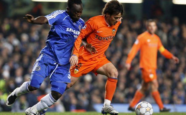 David Silva, durante el partido ante el Chelsea.