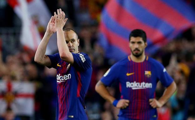 Iniesta, tras ser sustituido en su último clásico. 