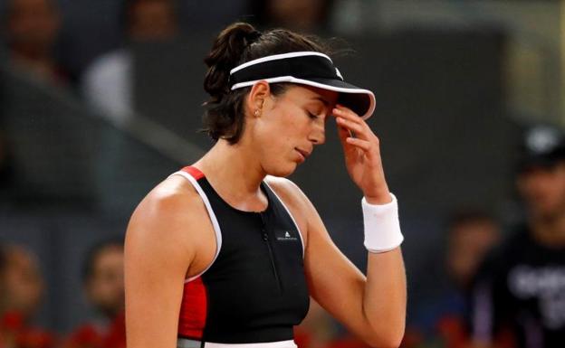 Garbiñe Muguruza, tras perder ante Kasatkina. 