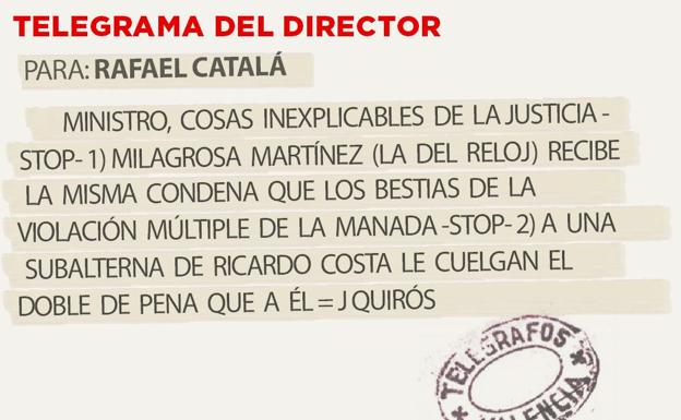 Telegrama para Rafael Catalá