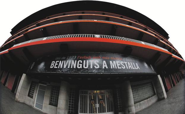 Vista del estadio de Mestalla.