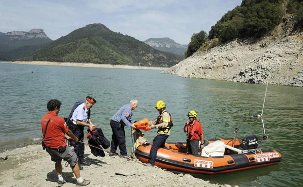 Búsqueda de los desaparecidos en el pantano de Susqueda.