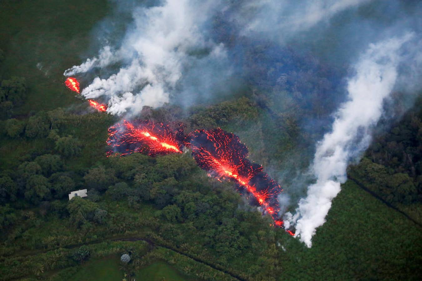 Tras varios días de temblores, el pasado 2 de mayo entró en erupción el volcán de Hawái. Más de 1.700 personas han tenido que ser evacuadas desde entonces y más de 37 estructuras, docenas de casas y coches han resultado destruidos. Trece días después, la erupción se mantiene activa. 