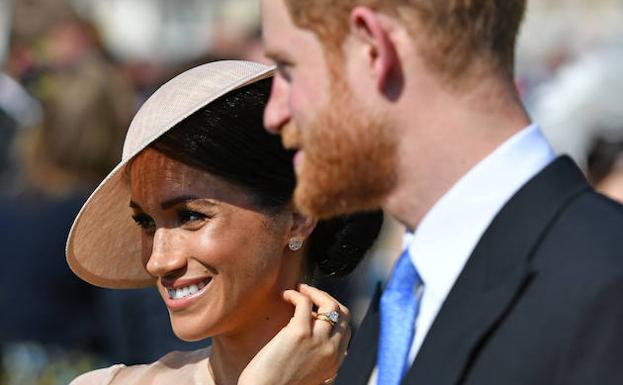 Meghan y Harry, este martes, tras su reciente boda. 