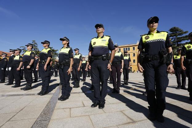 Agentes en el Día de la Policía Local. 