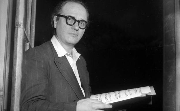 El compositor Olivier Messiaen, en una imagen de 1952. 