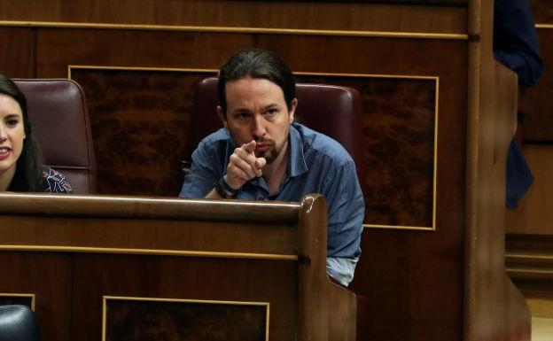 Pablo Iglesias, en el Congreso de los Diputados.