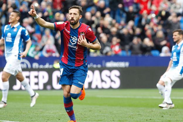 Morales celebra un gol de esta temporada. 