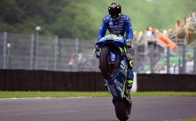 Andrea Iannone, en los entrenamientos libres en Mugello (Italia).