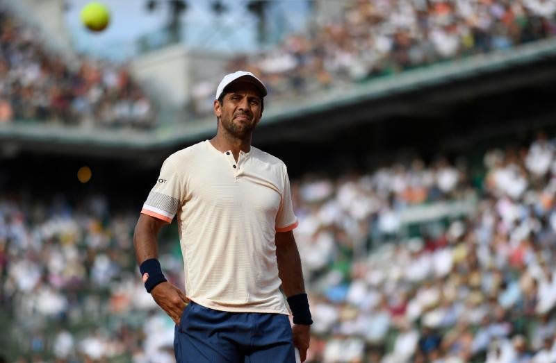 Verdasco durante el partido ante Djokovic.