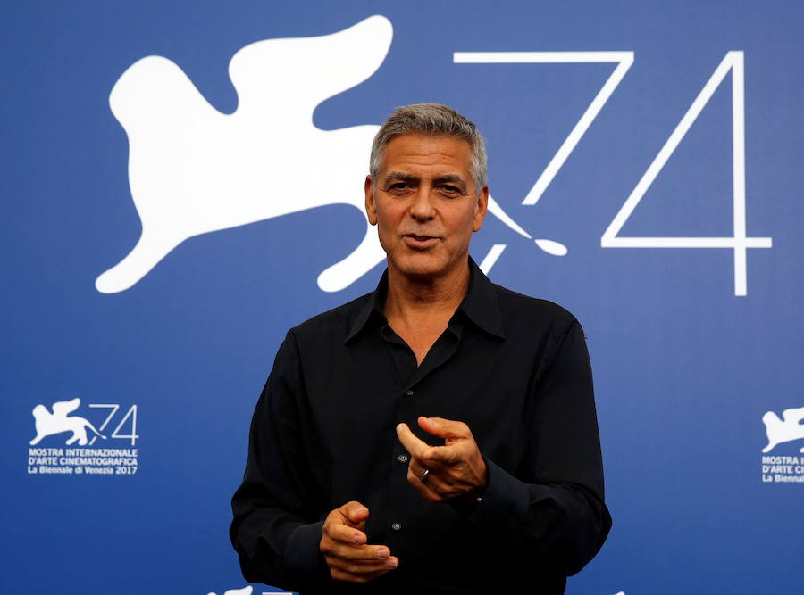 George Clooney en el photocall de "Suburbicon" del Festival de Venecia el pasado año. 