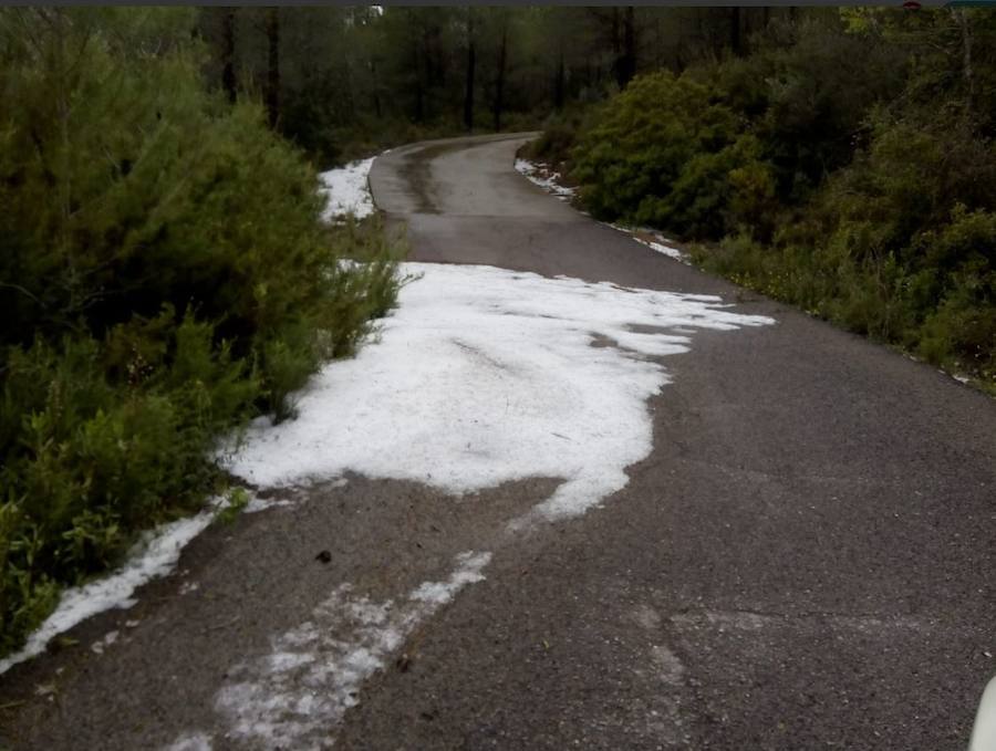 Granizo en Gaibiel (Castellón)