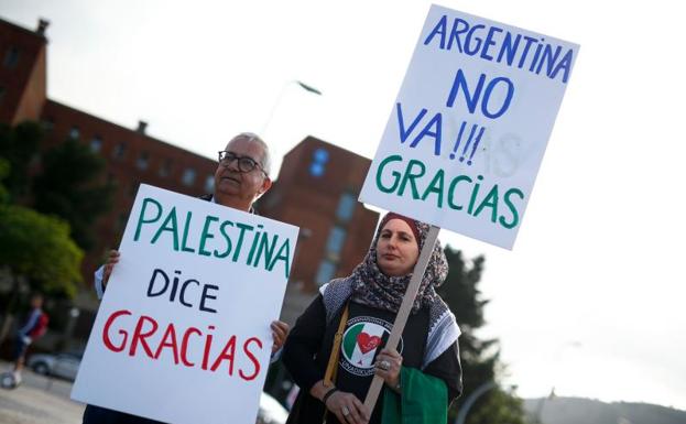 Grupos propalestinos agradecen a Argentina la suspensión del encuentro.