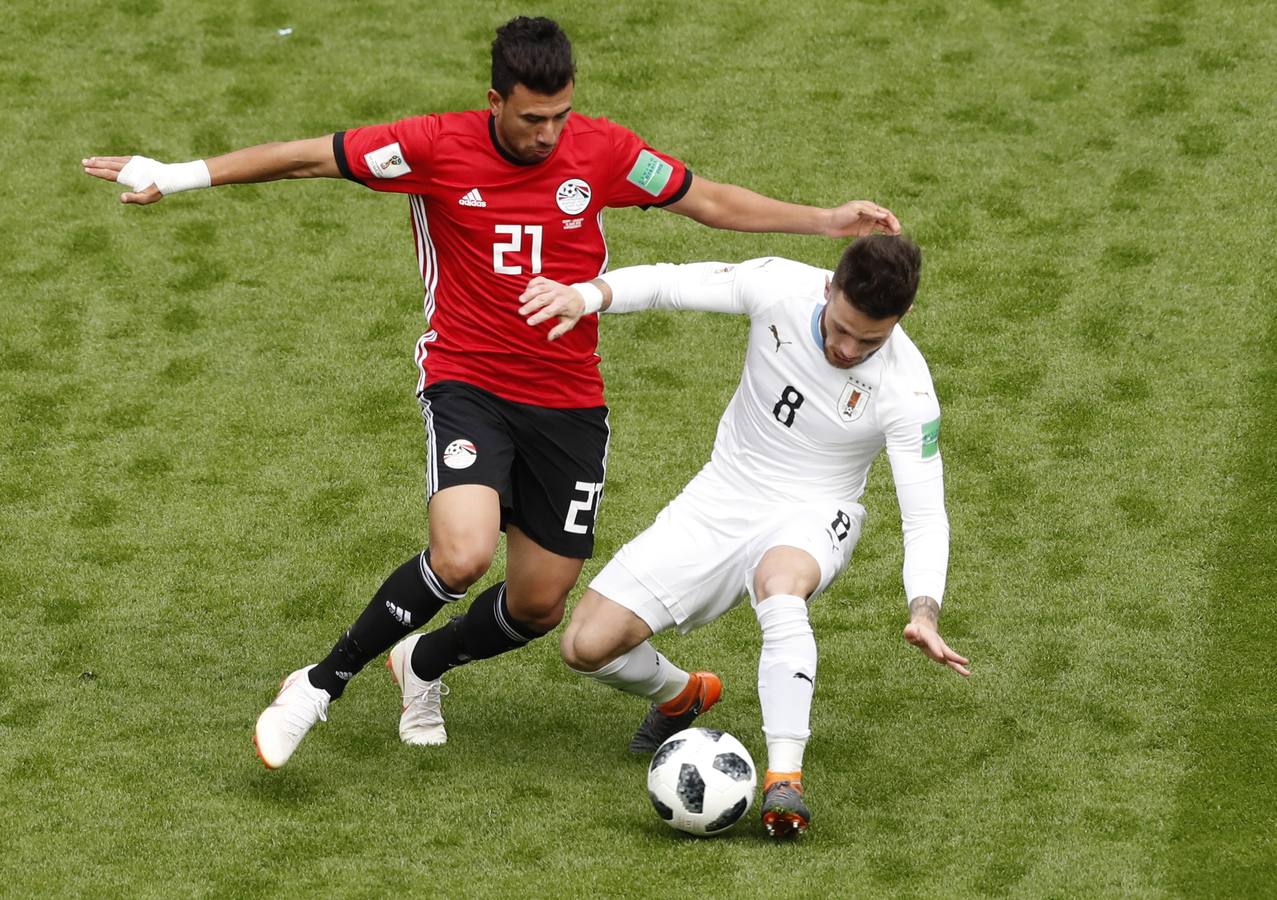 Las mejores imágenes del segundo partido del Mundial de Rusia del Grupo A, entre Egipto y Uruguay. 