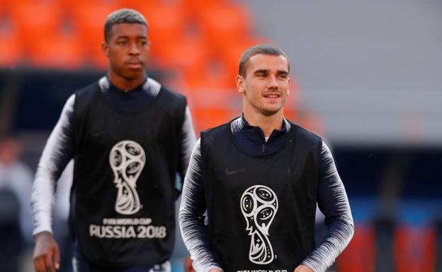 Griezmann, en un entrenamiento.