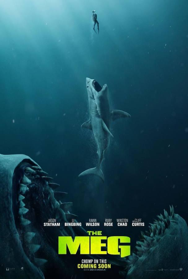 THE MEG | ¿Cuándo se estrena?: 10 de agosto -- Director: Jon Turteltaub -- Reparto:Jason Statham, Bingbing Li, Rainn Wilson, Ruby Rose, Winston Chao, Cliff Curtis, Robert Taylor, Masi Oka, Ólafur Darri Ólafsson, Jessica McNamee y Page Kennedy -- Sinopsis: Cuando un sumergible se avería en pleno fondo marino del foso de las Marianas, un experto buceador arriesgará su vida en intentar el rescate, mientras le surge una duda: ¿existe todavía allá abajo el Megalodón, el predador marino más temible que ha existido nunca? Ver el tráiler completo,  aquí .