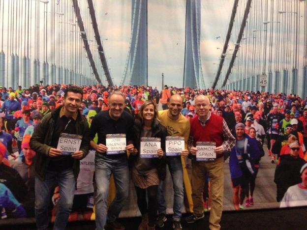 José Vicente, segundo por la izquierda, en Nueva York. 