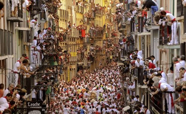 Encierro de San Fermín.