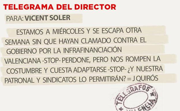 Telegrama para Vicent Soler