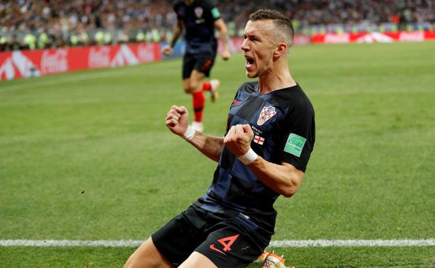 Ivan Perisic celebra el gol de Croacia ante Inglaterra. 