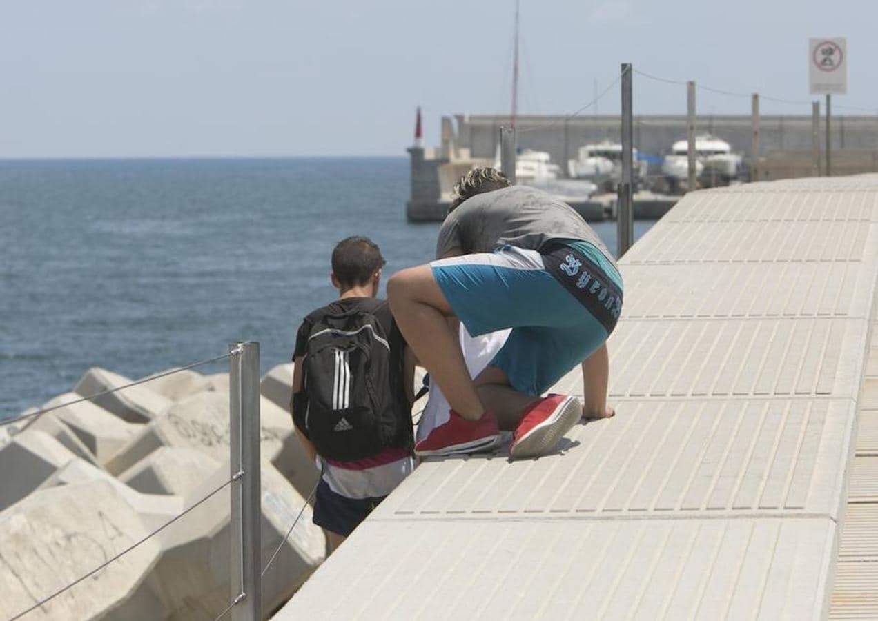 Solo han pasado unos días desde que un adolescente sufrió lesiones medulares tras lanzarse al mar desde una roca en El Campello. El muchacho de 14 años continúa ingresado en el Hospital General, según fuentes sanitarias. Sin embargo, para muchos jóvenes, el accidente ocurrido el pasado domingo no supone ninguna advertencia y continúan jugándose el tipo al saltar al agua desde elevadas alturas.