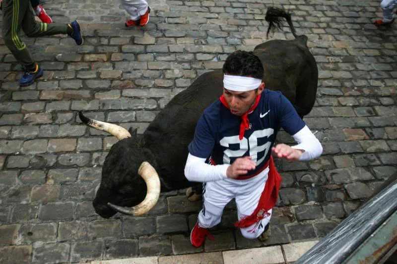 Fotos: Fotos del encierro de San Fermín con toros de Jandilla (viernes 13 de julio de 2018)