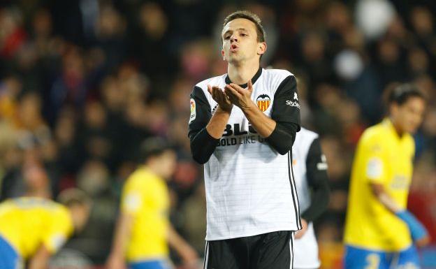 Maksimovic celebra su gol marcado a Las Palmas.