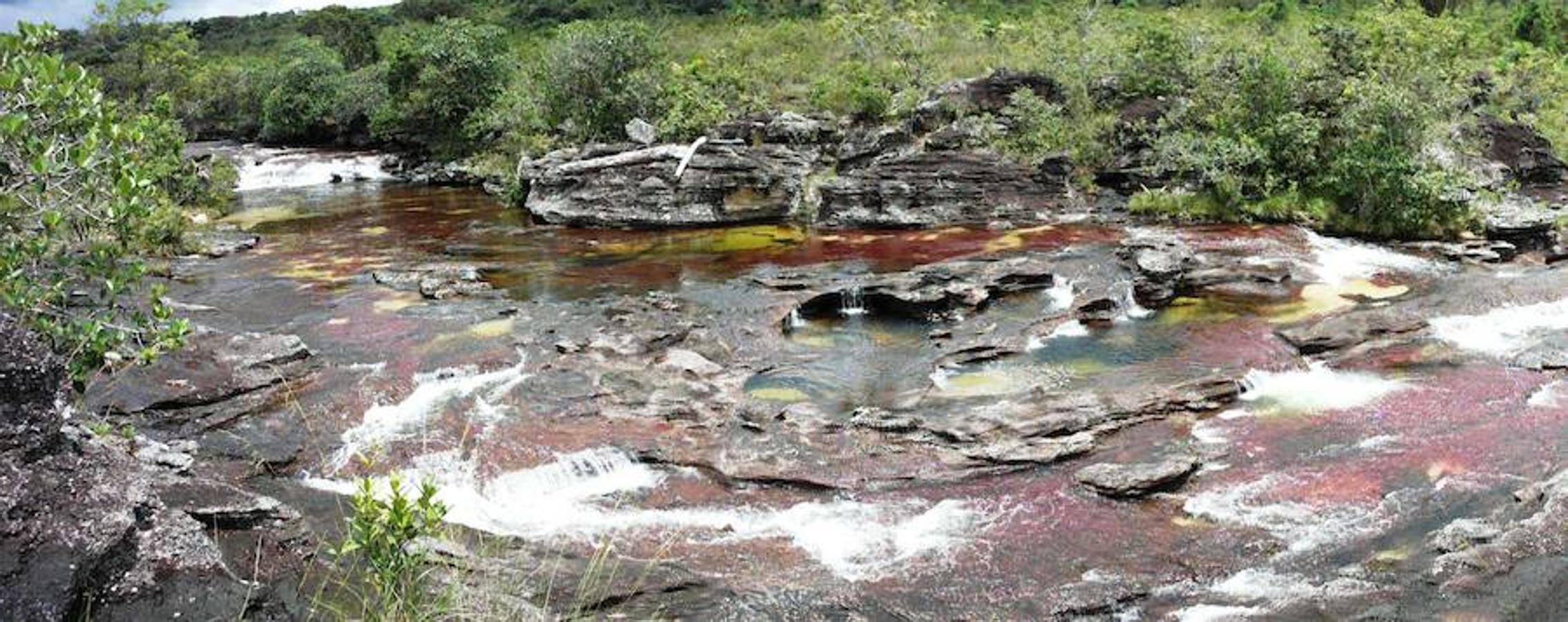 Parece sacado de un cuento pero en realidad se encuentra en Colombia (a unos 150 kilómetros al sur de la capital, Bogotá). El Caño Cristales o el río de colores, como también es conocido, es una de las bellezas naturales del planeta. Su singularidad se encuentra en su recital cromático que parece sobrenatural. Considerado por muchos como el río más bonito del mundo se conserva virgen. Con una riqueza biológica única, recorre alrededor de 100 kilómetros de la Serranía de la Macarena, un conjunto rocoso de 1.200 millones de años de antigüedad.