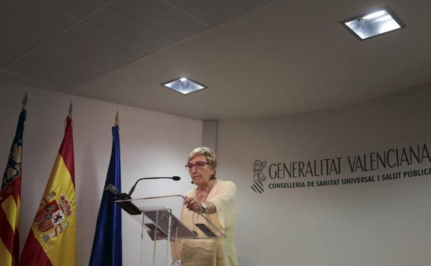 La consellera Ana Barceló durante la rueda de prensa. 