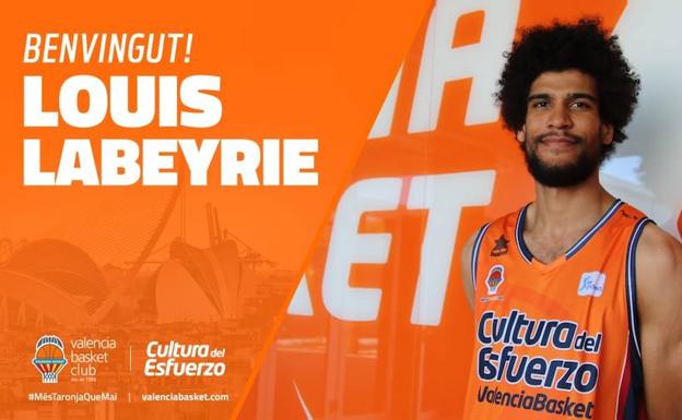 Cartel que anuncia el fichaje de Labeyrie por el Valencia Basket.