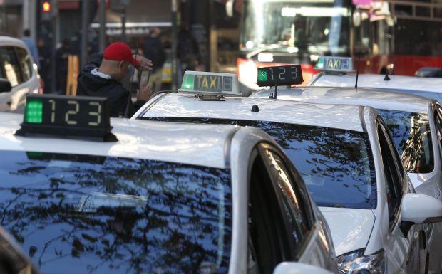 Huelga de taxis en Valencia.