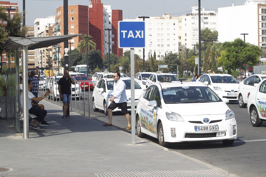 Fotos: Huelga de taxistas en Valencia - martes 31 de julio