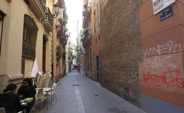 Antigua muralla de la ciudad de Valencia en el barrio de «El Carmen». 