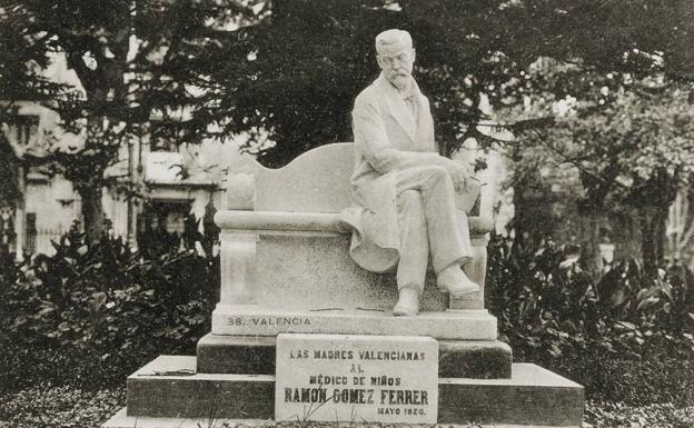 Postal de época con la efigie del doctor Gómez Ferrer.