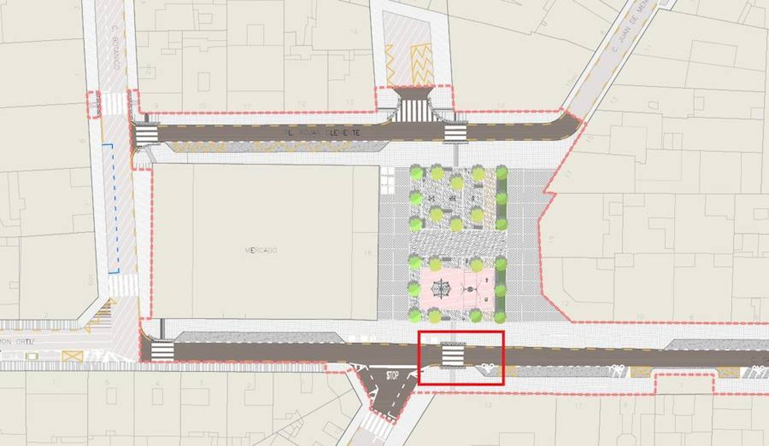 PLAZA ROJAS CLEMENTE | Ya han comenzado las obras de remodelación de la plaza Rojas Clemente, que pasará a ser peatonal y estar ajardinada. Los trabajos abarcan las calles Sant Pere Pasqual y la plaza Rojas Clemente, con las conexiones de las calles Simón Ortiz, Juan de Mena y Botànic.