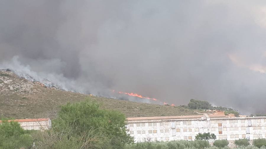 Incendio en Llutxent.