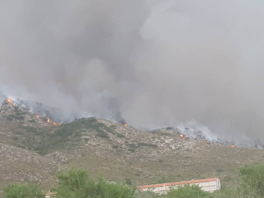 Incendio en Llutxent.