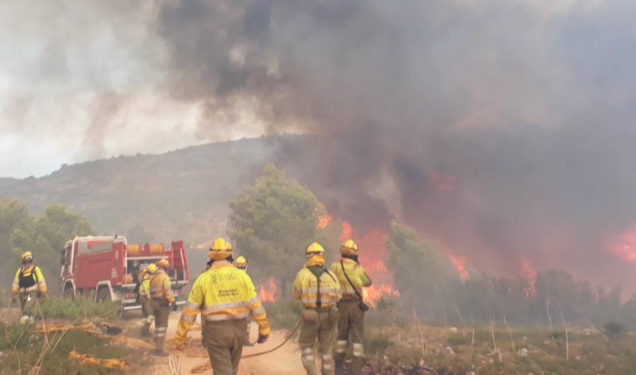 Incendio en Llutxent.