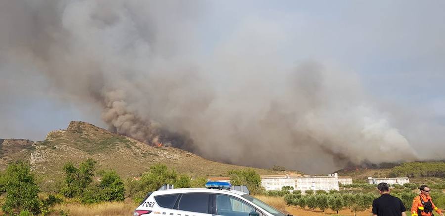 Incendio en Llutxent.