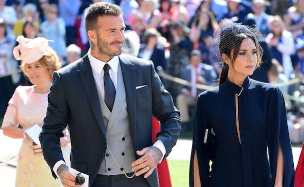 Los Beckham durante la Royal Wedding