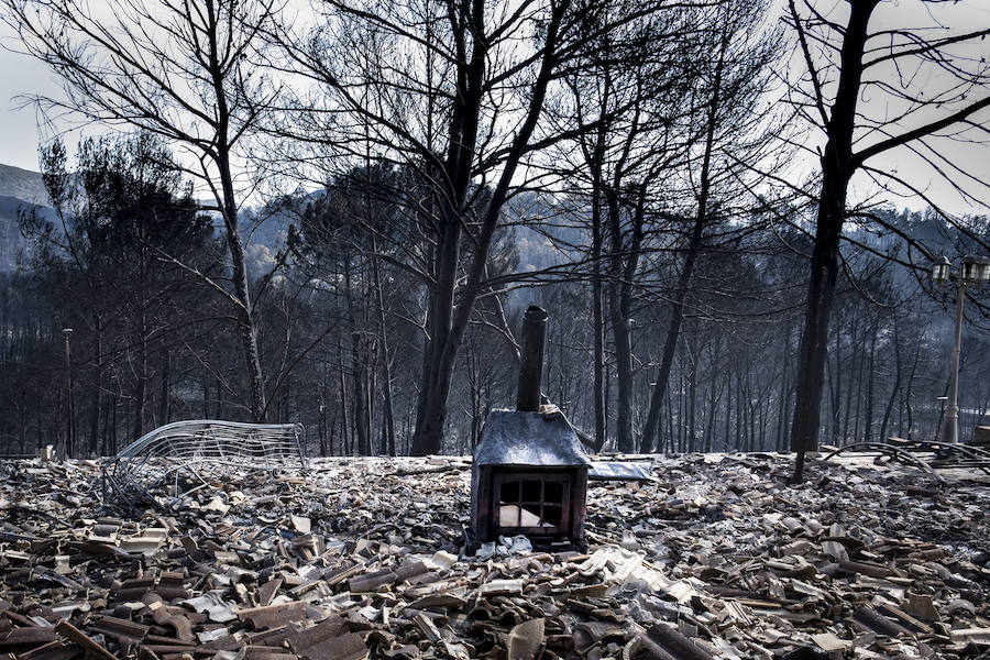 Fotos: Así han quedado las casas tras el incendio de LLutxent